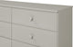Essentials Six Drawer Double Dresser, Gray Finish