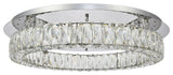 Monroe LED Light Chrome Flush Mount