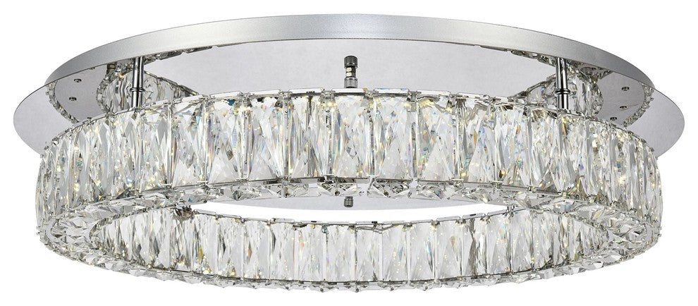 Monroe LED Light Chrome Flush Mount