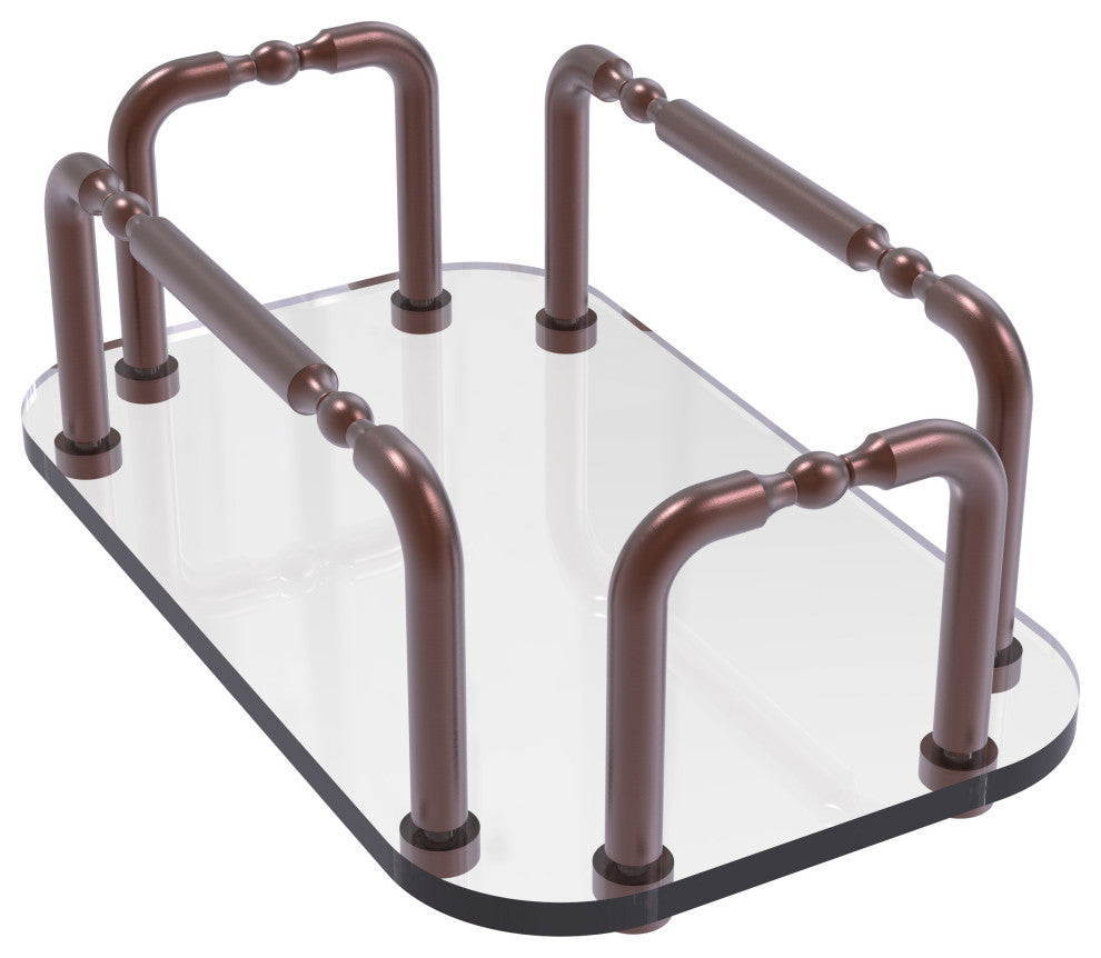 Vanity Top Guest Towel Holder, Antique Copper