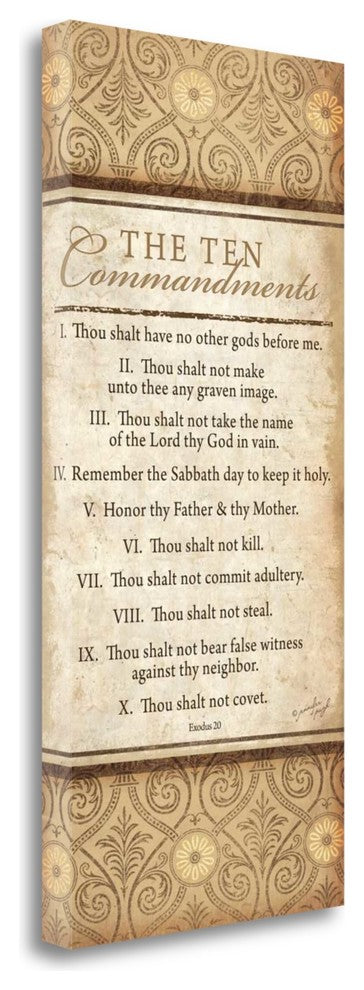 "The Ten Commandments" By Jennifer Pugh, Giclee Print on Gallery Wrap Canvas