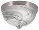 16" 3-Light Flush Mount Light, Brushed Nickel/Onyx Swirl