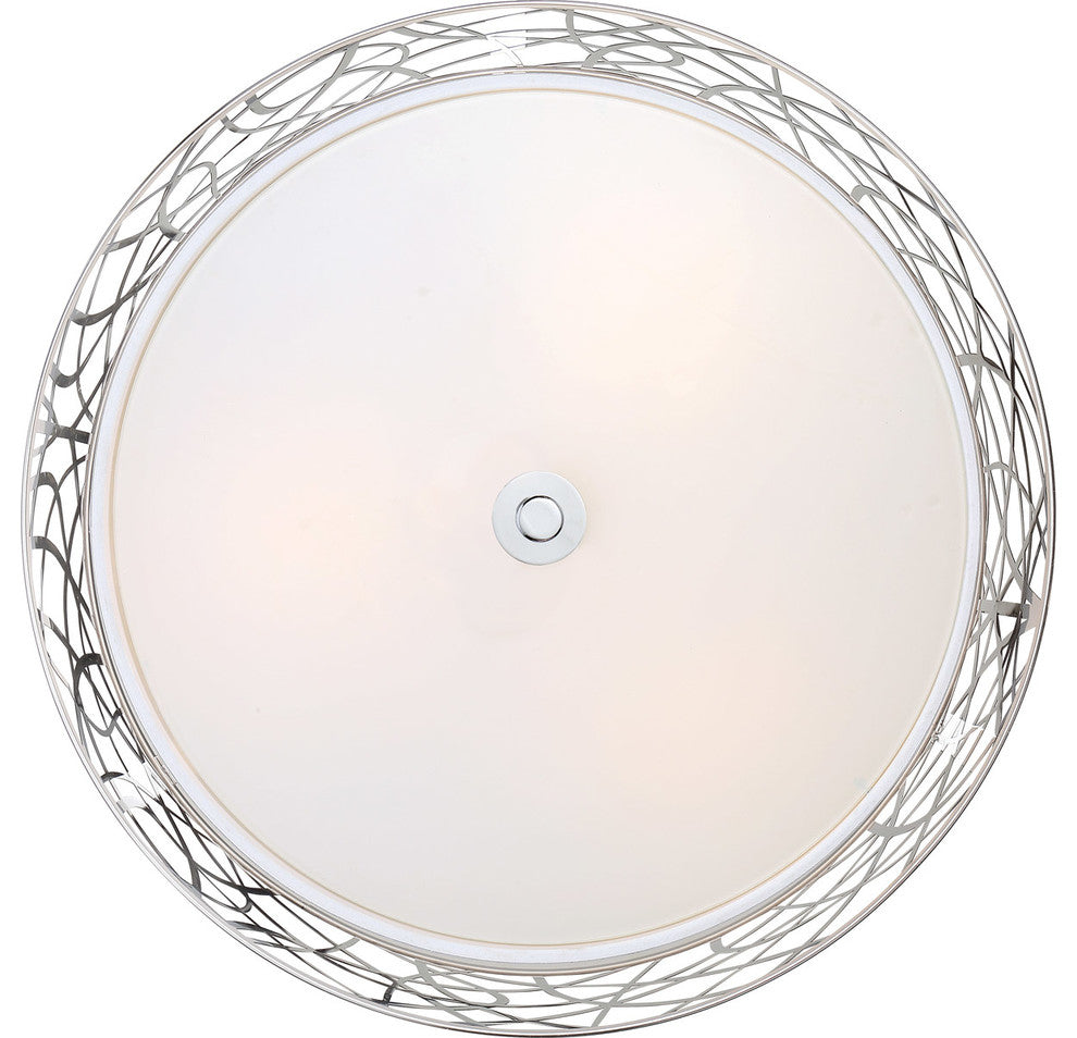 Abode 3-Light Semi-Flush Mount, Polished Chrome