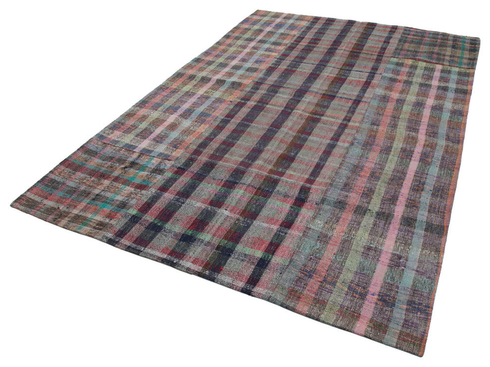 Rug N Carpet - Handmade Anatolian 6' 8'' x 9' 10'' Tribal Patchwork Kilim Rug