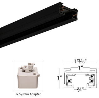 WAC Lighting J2 Track Connectors, Black, Dead-End I Connector