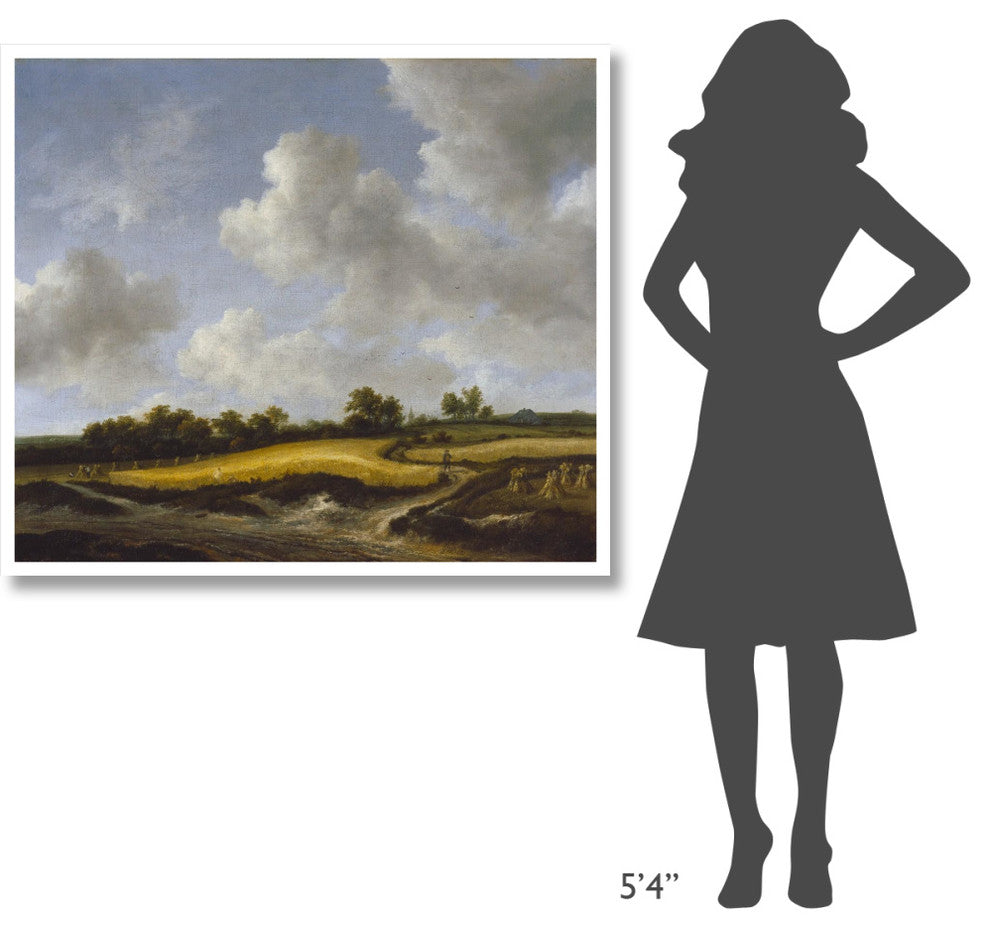 "Landscape with a Wheatfield" Digital Paper Print by Jacob van Ruisdael, 46"x40"