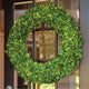 Round 30 in English Boxwood Wreath Topiary Greenery Natural Classic Hanging Door