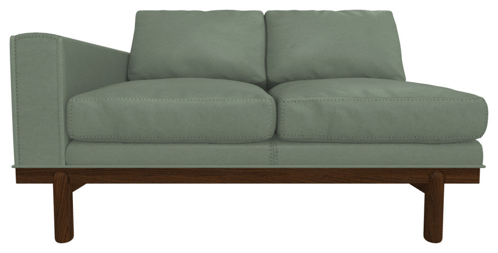 Cantor Left Arm Leather Sofa, Finish: Pumpernickel, Leather: Juniper