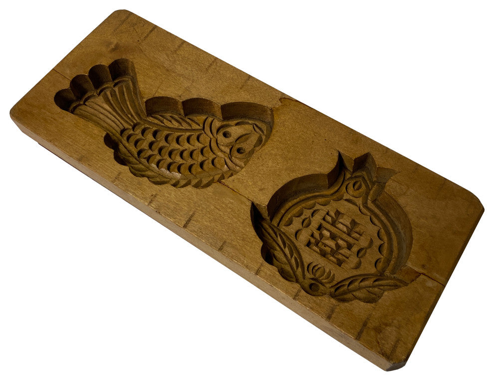 Vintage Wood Flower Fish Pattern Cake Soap Maker Mold Board Hws2442