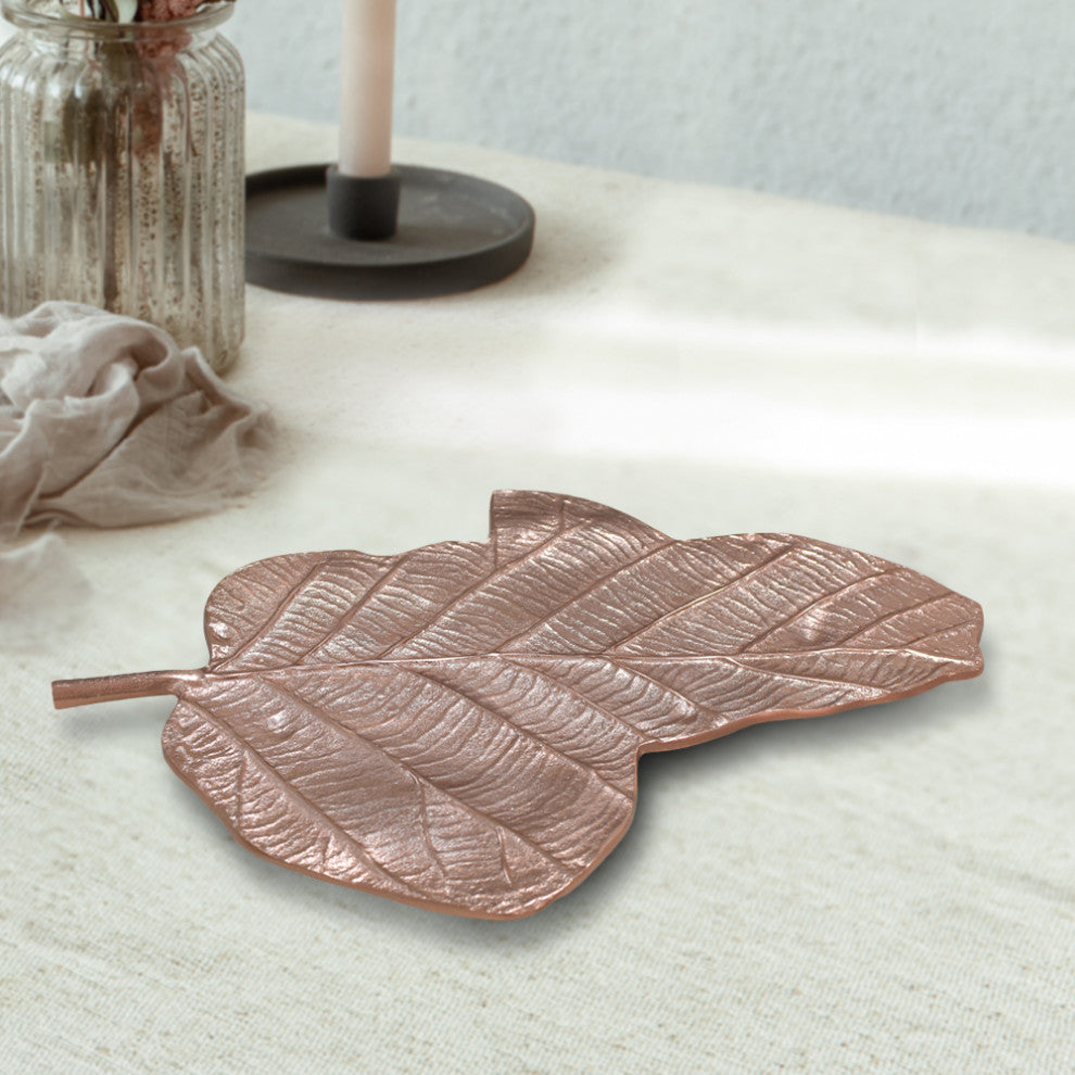 Handmade Decorative Aluminium Tray, Bronze Color Coated