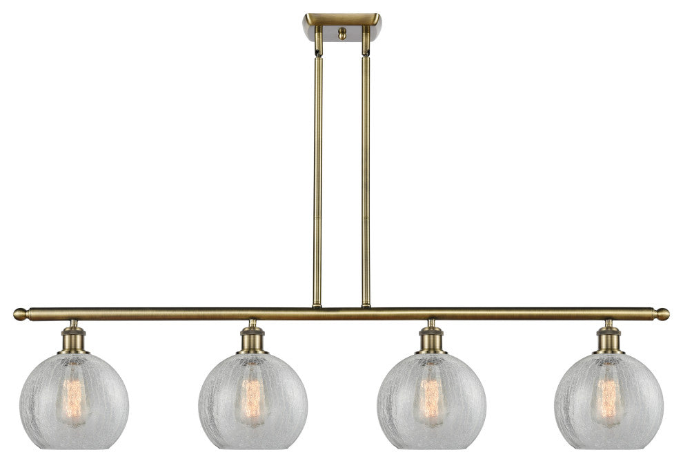 Innovations Lighting 516-4I-AB-G125-8-LED Athens 4 Light 48" Island Light