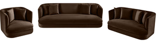 Alder Upholstered Chair, Brown, Velvet, Sofa