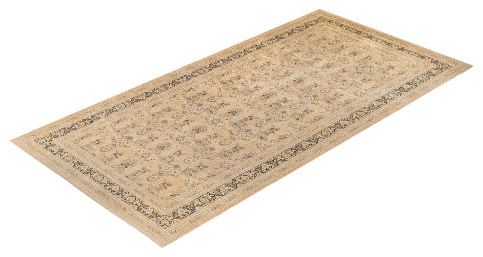 Mogul, One-of-a-Kind Hand-Knotted Runner Beige, 9'0"x18'10"