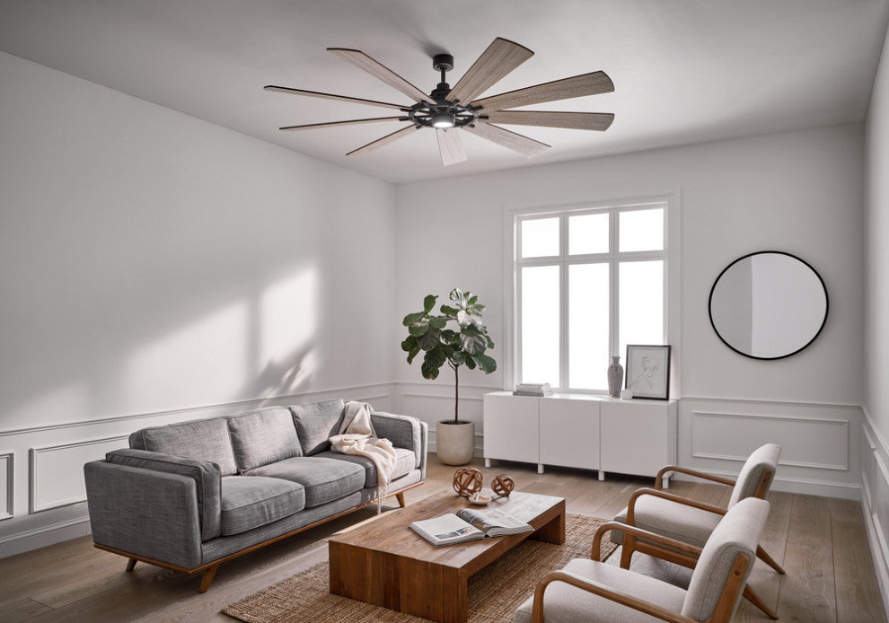Kichler 300285WZC 85"Ceiling Fan, Weathered Zinc Finish