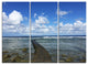 "Rocky Coast along Pacific Ocean" Metal Wall Art, 3 Panels, 36"x28"