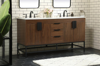 Home Living 22" Modern Walnut-Light Bathroom Vanity