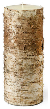 Large Birch Bark Candle, Sold Individually, 4"x10"