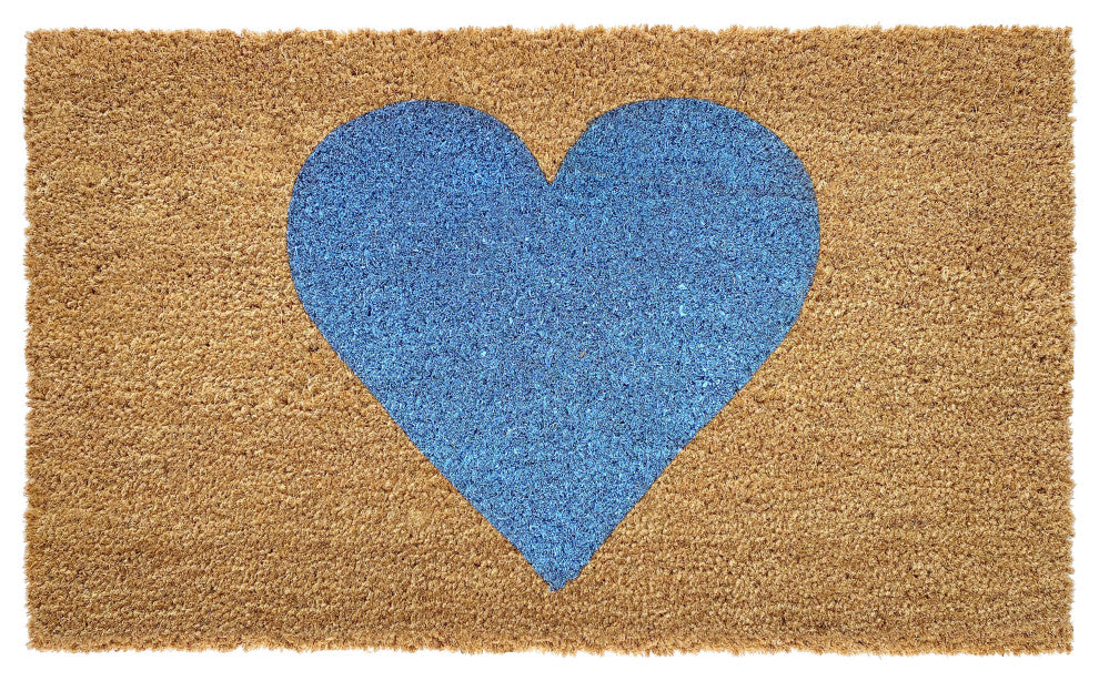 Calloway Mills Blue Heart Doormat, 30x48