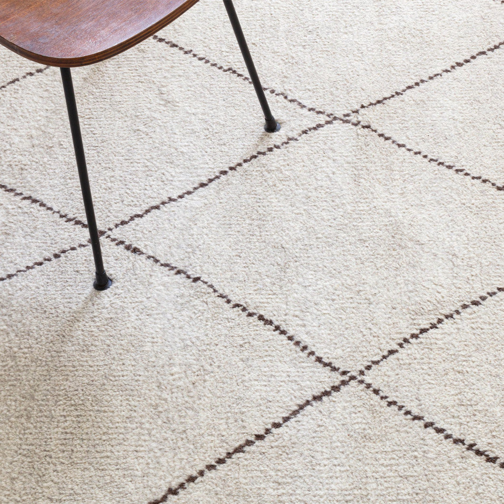 Dash & Albert Numa Charcoal Hand Knotted Wool Rug, Natural, 8' x 10'