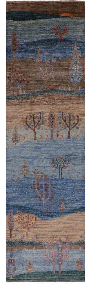 2' 8" X 9' 9" Persian Gabbeh Tribal Handmade Runner Rug Q8109