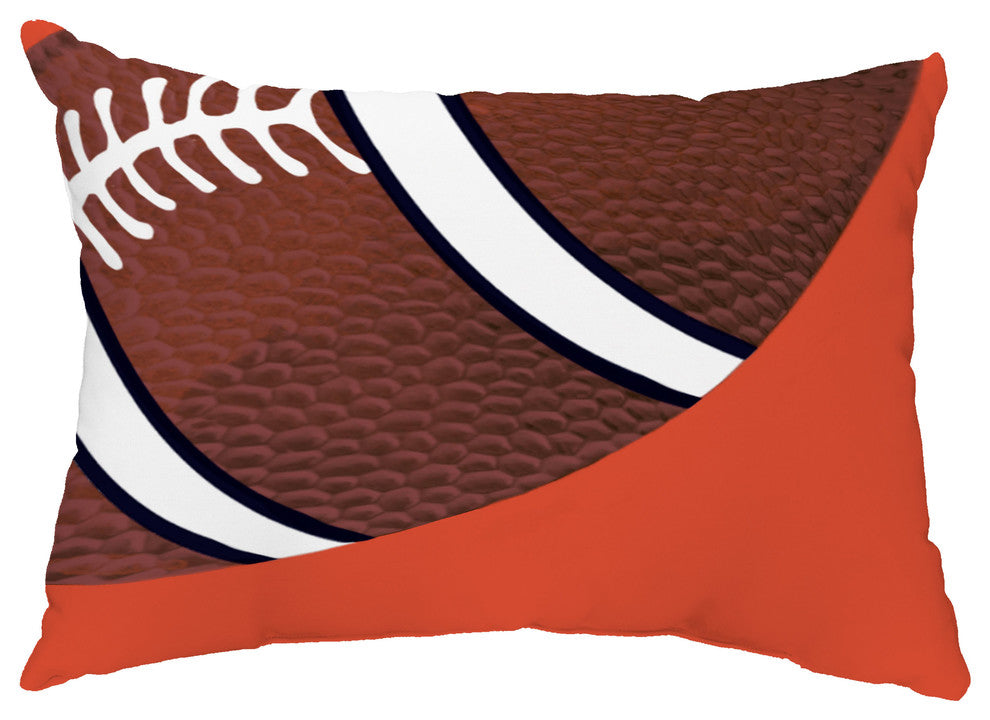 TD 14"x20" Abstract Decorative Outdoor Pillow, Orange