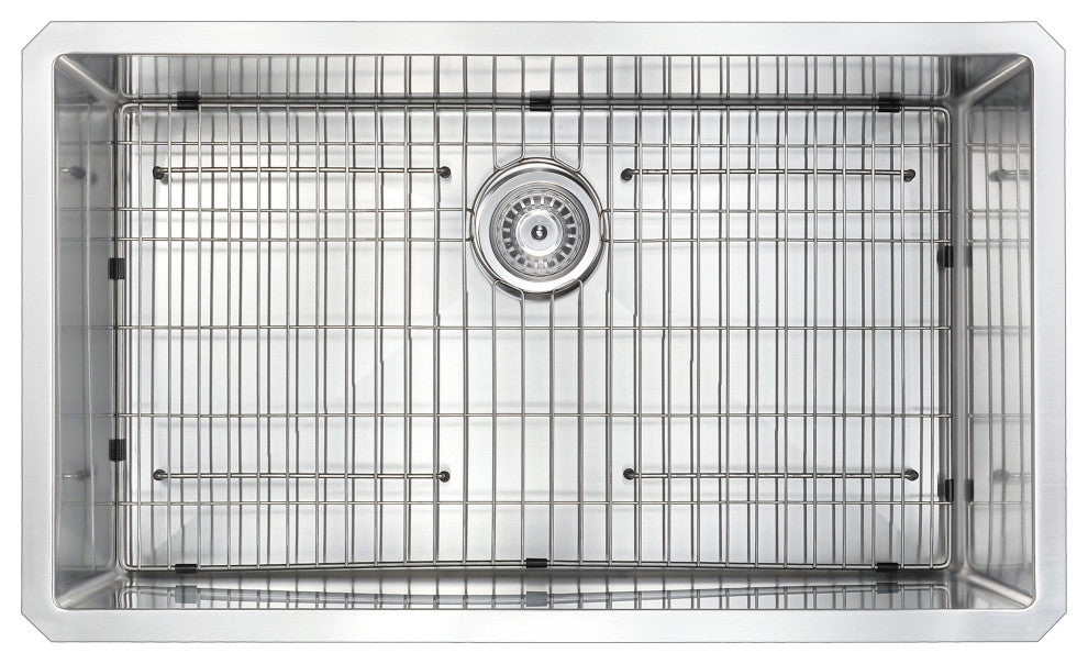 ANZZI Vanguard Series 32 in. Undermount Handmade Stainless Steel Kitchen Sink