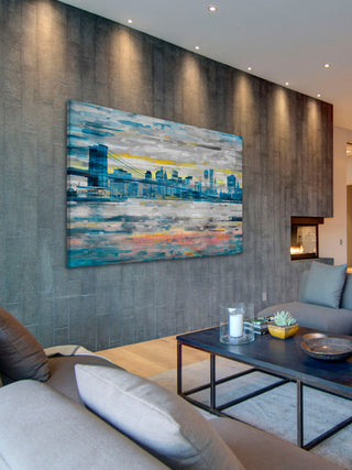 "Bridge Skyline" Print on Canvas, 60"x40"