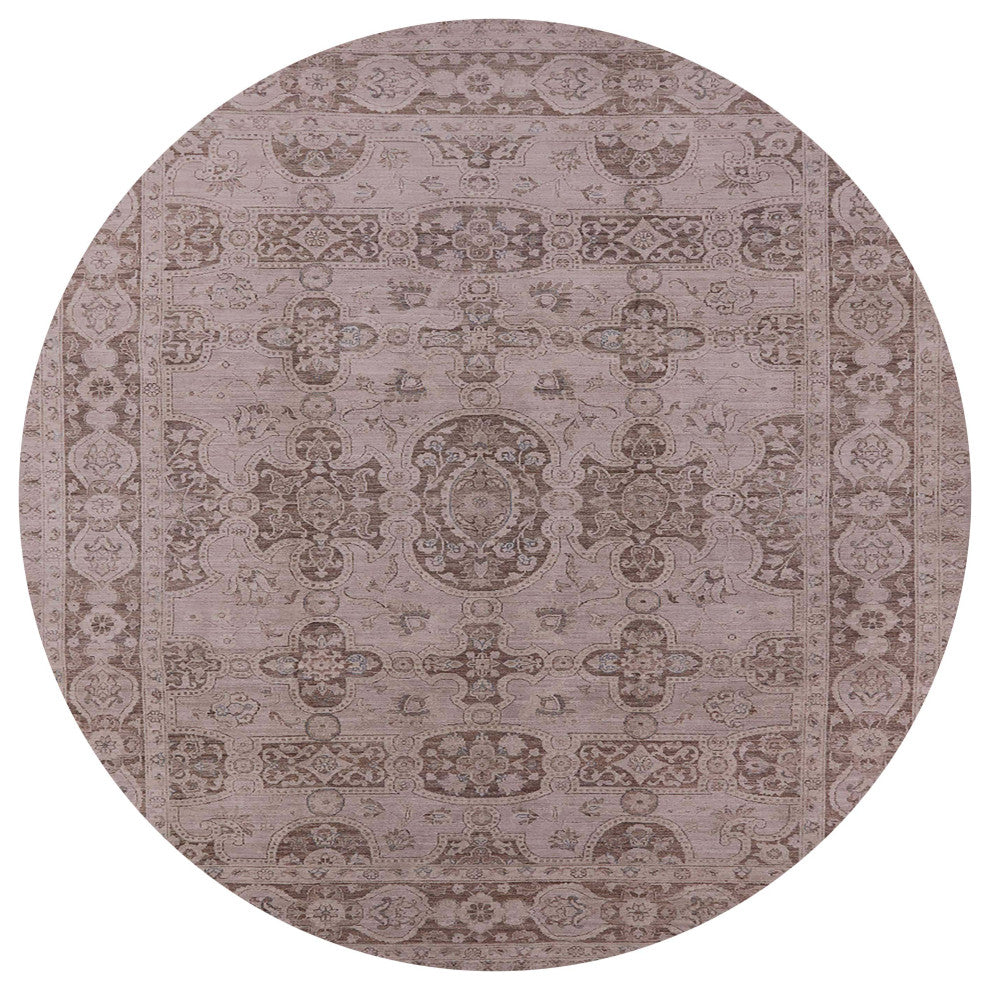 Ahgly Company Indoor Round Mid-Century Modern Area Rugs, 5' Round