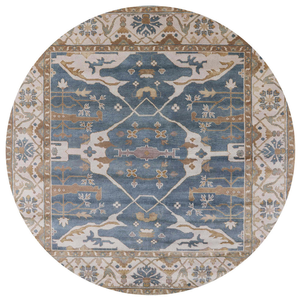 Ahgly Company Indoor Round Mid-Century Modern Area Rugs, 4' Round