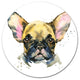 Watercolor Brown Dog Illustration, Animal Art Disc Metal Artwork, 11"