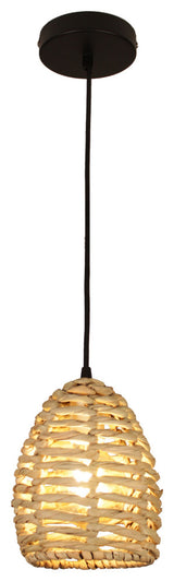 Tropical Natural Tule 1-Light Cream Bell Pendant