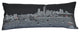 35" Black Milwaukee Nighttime Skyline Lumbar Decorative Pillow