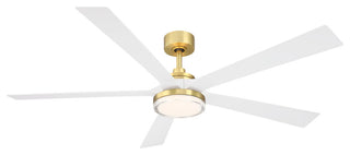 Fanimation FPD8564 TorchAire 64" 5 Blade Indoor / Outdoor Smart - Brushed Satin