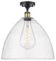Innovations 516-1C-BAB-GBD-164-LED 1 Light Semi-Flush Mount, Black Antique Brass
