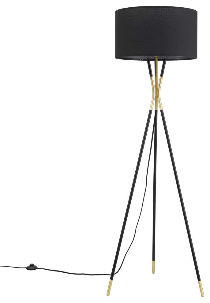 Floor Lamp Light, Black, Metal, Modern, Mid Century Cafe Bistro Hospitality