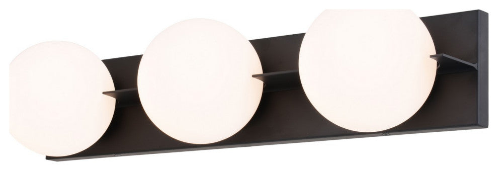 Parkview Three Light Vanity in Matte Black