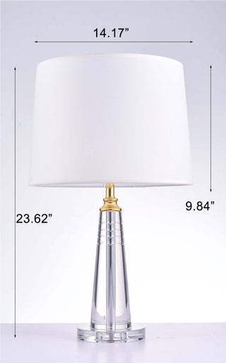 Pasargad Home Modus Collection Metal and Crystal Table Lamp Lights