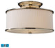 ELK Lighting Lureau 2-Light LED Semi Flushmount, Polished Nickel