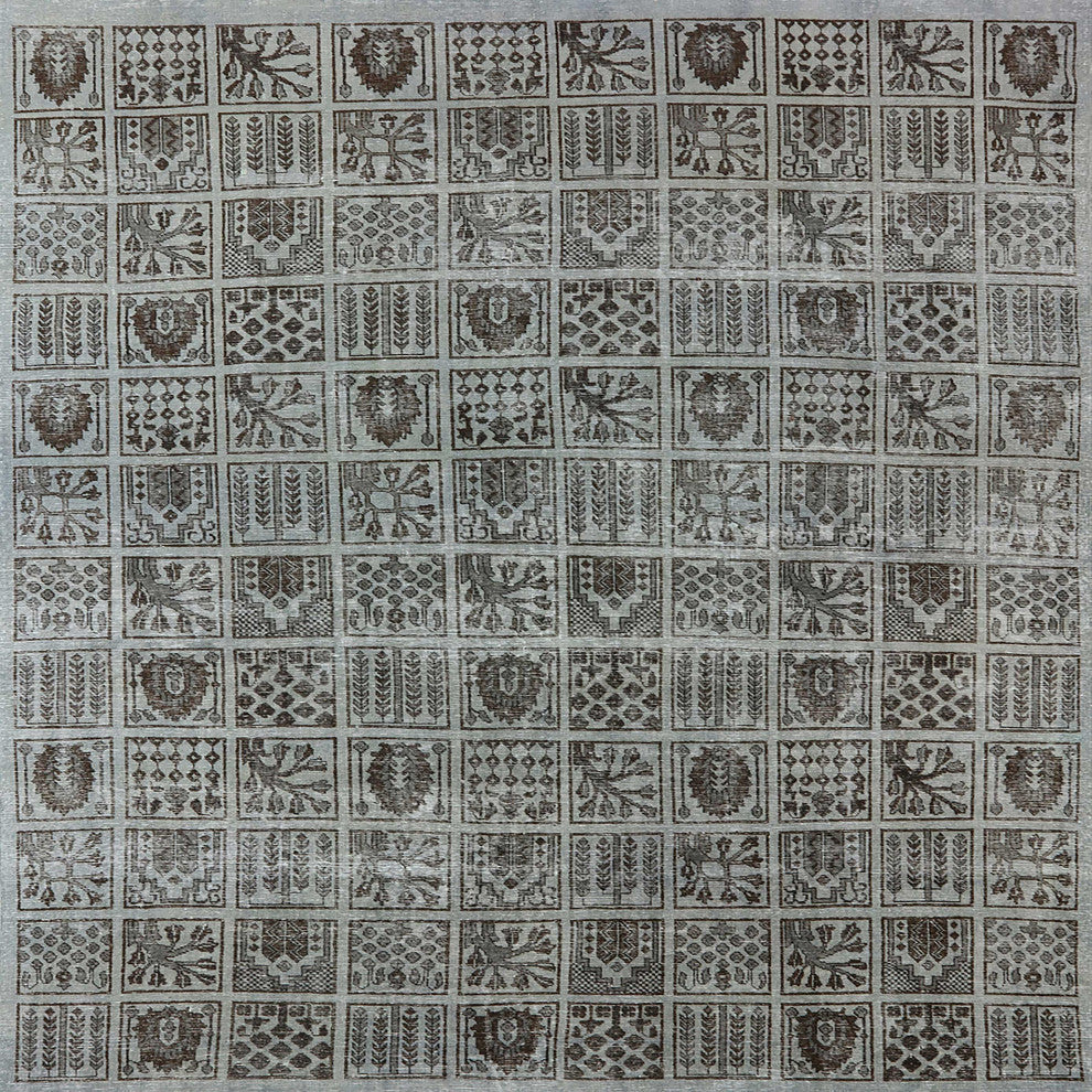 Ahgly Company Indoor Square Mid-Century Modern Area Rugs, 5' Square