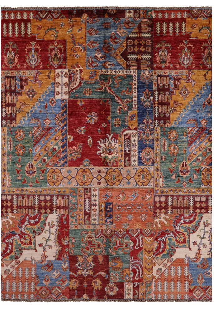 Hand Knotted Super Kazak Rug 5' 9" X 7' 9" Q10952