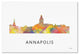 ''Annapolis Maryland Skyline Wb-1'' Canvas Art, 24x16