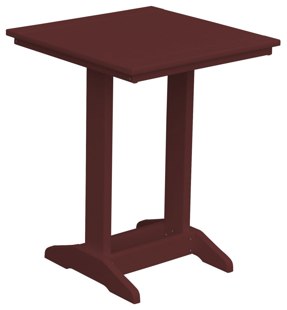Poly Lumber Balcony Side Table, Cherrywood, Square