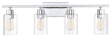 Lambert 4-Light Bath Vanity, Polished Chrome