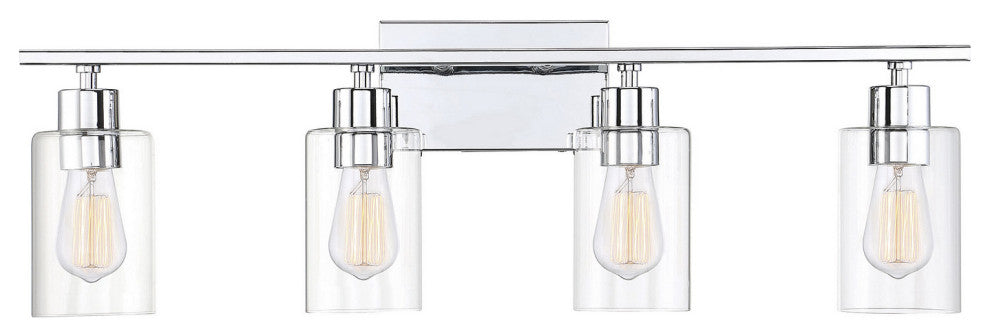 Lambert 4-Light Bath Vanity, Polished Chrome