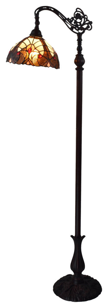 Amora Lighting AM344FL12 Tiffany Style Geometric Reading Lamp