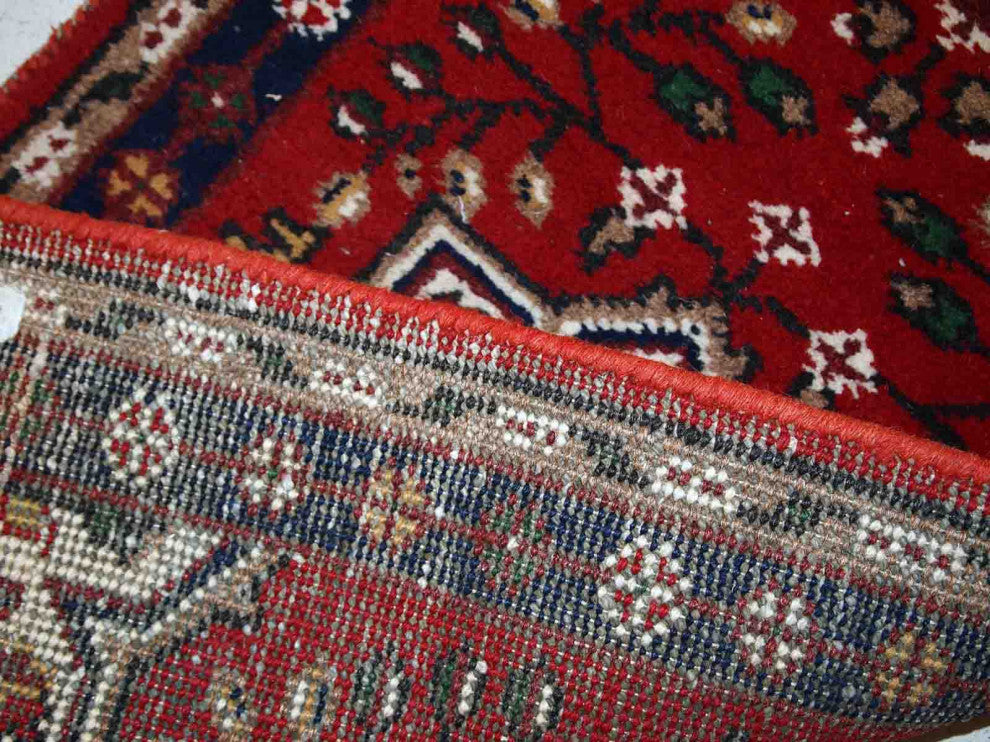 Handmade vintage Persian Hamadan rug 2' x 3' (62cm x 91cm) 1970s