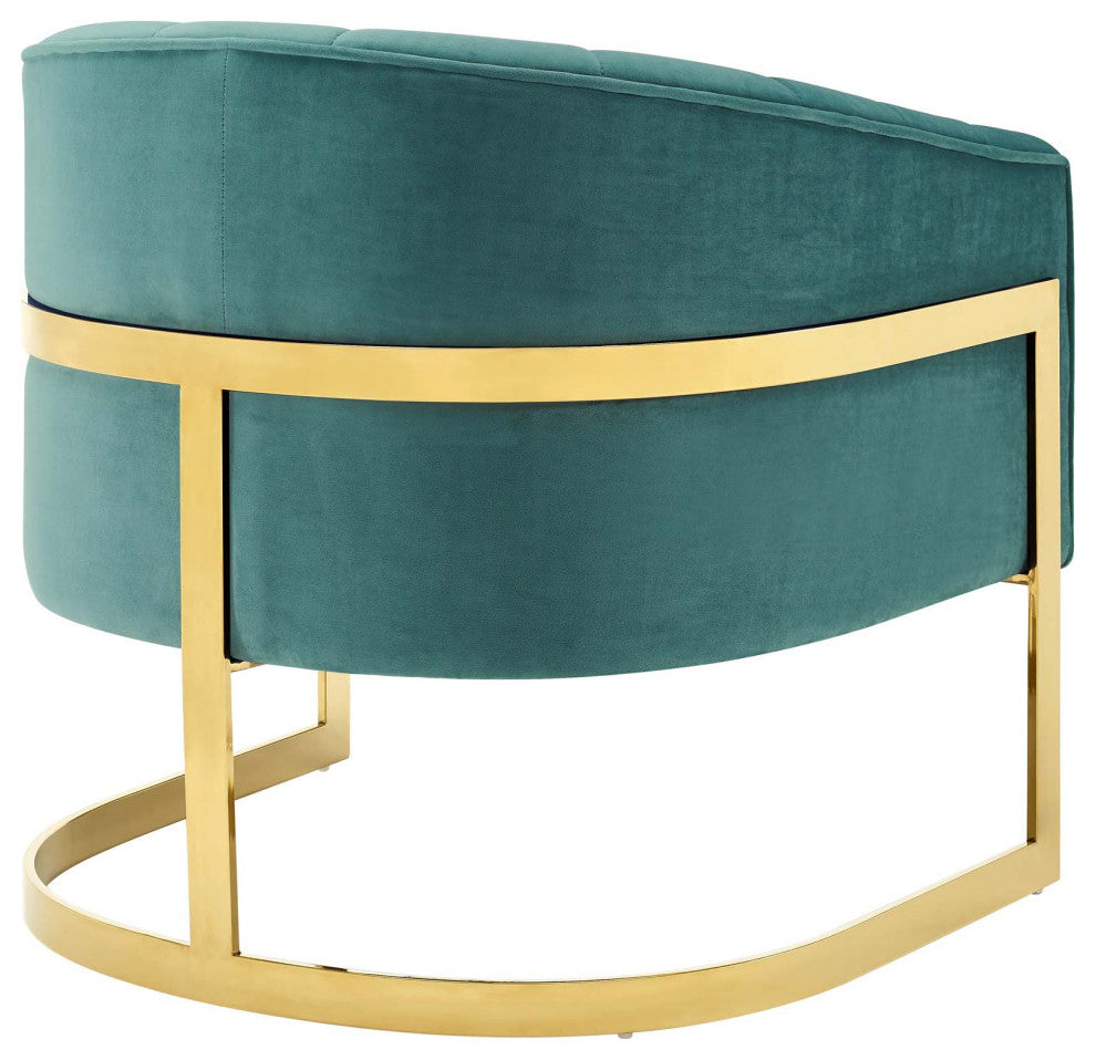 Esteem Vertical Channel Tufted Performance Velvet Accent Armchair by Modway