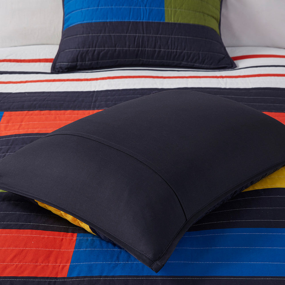 Urban Habitat Kids Morris Stripe Printed Quilt Set, Multi