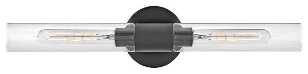 Lark 85402 Shea 2 Light 24"W Horizontal Bathroom Vanity Light - Black