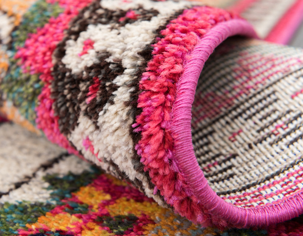 Unique Loom Pink Cuyahoga Sedona 7' 0 x 10' 0 Area Rug